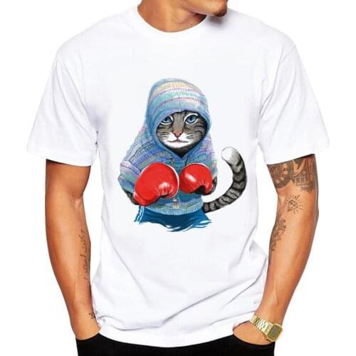New Arrivals 2018 Fashion Men T Shirt Cat Fashion Freedom Fighter Printed t-shirt Short Sleeve Casual Tops Summer Tee S-5XL