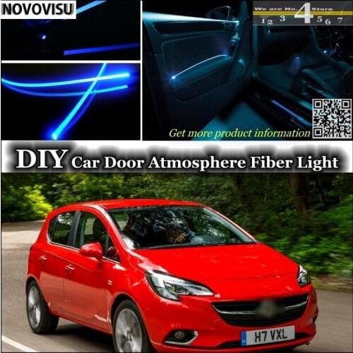 NOVOVISU For Vauxhall Corsa A B C D E interior Ambient Light Tuning Atmosphere Fiber Optic Lights Inside Door Panel illumination