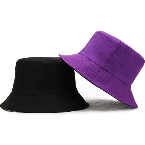 Fashion New Panama Men Women Double Use Bucket Hats Unisex Pure Color Sun Hat Fedoras Outdoor Visor Basin Caps Fisherman Hats