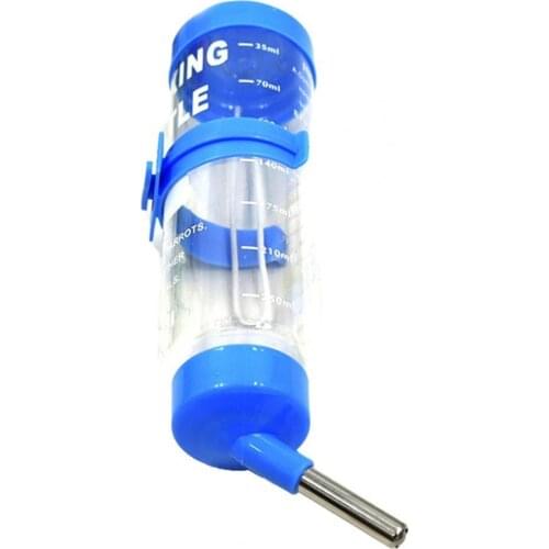80ml/125ml Hamster Water Bottle Plastic Hanging Dispenser Feeder Pet Steel Ball Design Non-drip Dog Cats Dispenser Pet Supplies