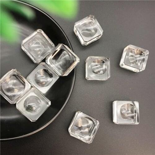 Drop Shipping 4 Size Clear Square Dimple Crystal Ball Display Bases Table Holder Stand Home Gift Natural Stones and Crystals