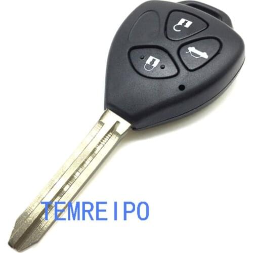 Blank keys replace for toyota camry car remote key shell 3 buttons toy43 blade