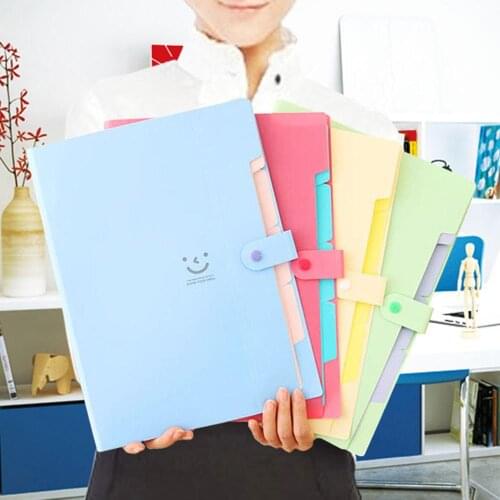 Candy Multi-Colors Creative Paper File Stationery Bag A4 Folder Paper File Document Filing File Pocket School Office Supplies