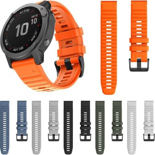 QuickFit 22mm 26mm Watchband For Garmin Fenix 6 6X Pro / 5 5X Plus 3 3HR Silicone Band Fenix6 Fenix5 Watch Easyfit Wrist Strap
