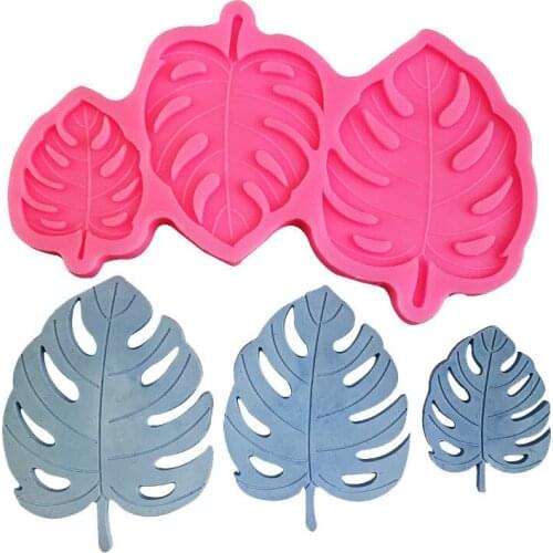 3 Cavity Turtle Leaf Silicone Mold DIY Fondant Cake Baking Tools Epoxy Resin Crafts Jelwery Making Mould Chocolate Candy Molds