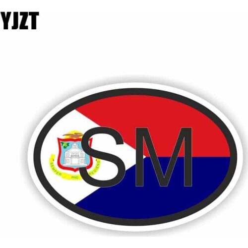 YJZT 14.3CM*9.6CM St Martin SM COUNTRY CODE Decal Accessories Motorcycle Car Sticker 6-0194
