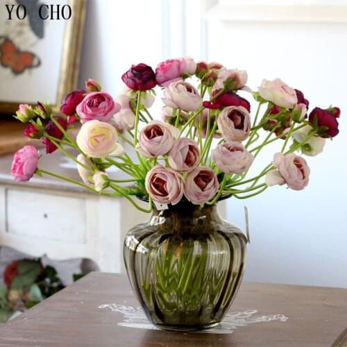 YO CHO(2 pcs/lot)Free shipping 12 flower heads piece Home fashion household high quality rustic decoration artificial flower