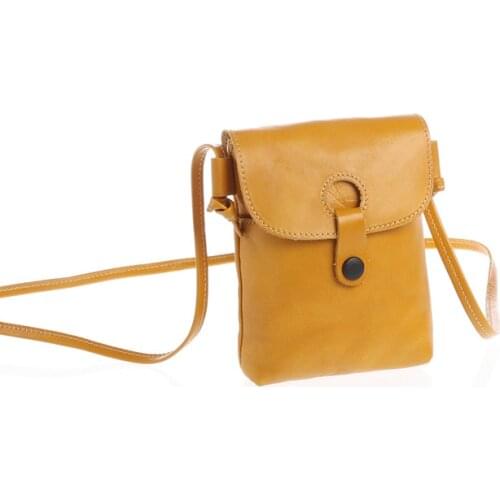 Women Fashion Shoulder Bag Genuine Leather Female Small Bag Handmade Retro Messenger Bag Mobile Phone Bag Crossbody Bag purses