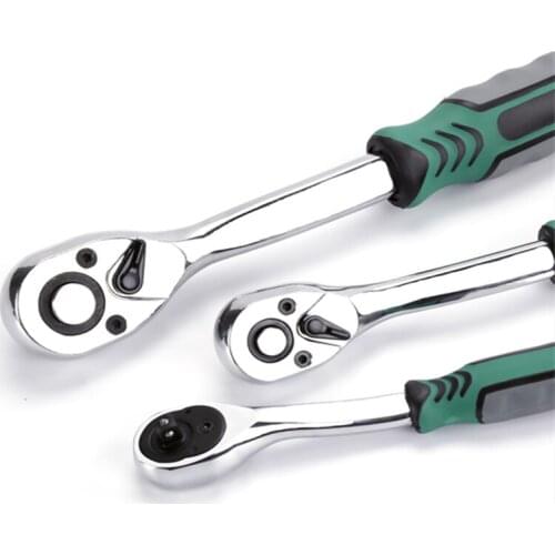 1/4" 3/8" 1/2" chrome vanadium steel torque ratchet wrench 24/72 teeth automatic fast professional labor-saving socket tool