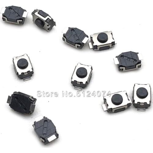 100pcs/lot 3*4*2MM small tortoise Switch 2pin SMD MP3/MP4 phone button Touch button Micro switch 3X4X2