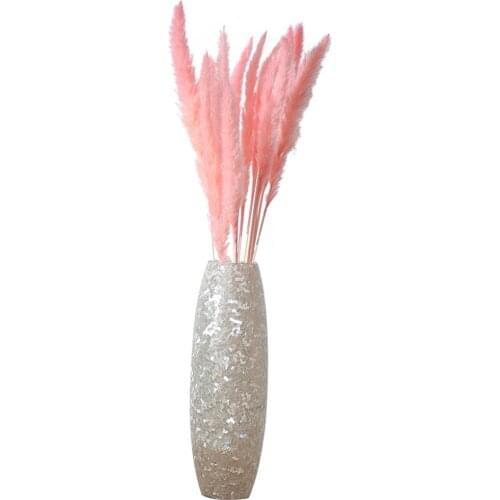 15pcs Natural Dried Small Pampas Grass Foxtail Grass Rabbit Dog Tail Grass Dry Bouquet Wedding Flower Bunch Pink No Vase