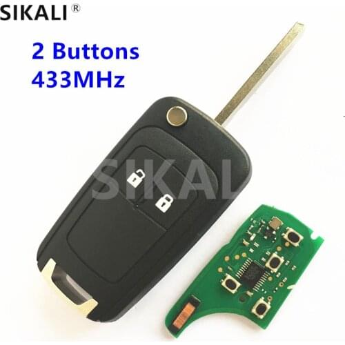 2 Buttons Remote Car Key 433MHz for GM/Chevrolet Onix / New Prisma (MKII) 2013 2014 2015 2016 2017