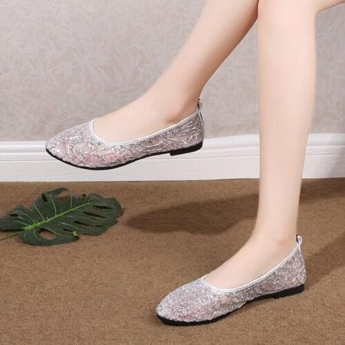 2020 Summer Autumn Flat Shoes Woman Comfortable Casual Flats Womens Shoes Leisure Hollow Breathable Women Shoes U19-71