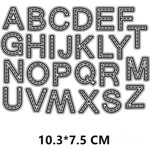 2021 New 26 English Letters Cutting Dies DIY Scrapbooking Embossing Paper Photo Frame Stamps Crafts Template Mould Stencils