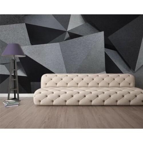 Beibehang Custom Nordic modern three-dimensional gray abstract space background decoration bedroom papier peint wallpaper