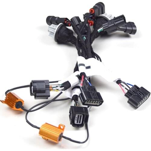 CITALL 4Pcs/Set Halogen to LED Upgrade Headlight Adapter Wire Harness Kit Fit for Honda Accord 2016 2017 2018 Car Accessories