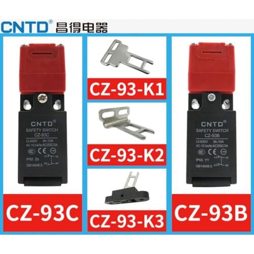 CNTD High Quality CZ-93C (1NO1NC) Safety door switch Limit switch Micro switch,Key Switch CZ-93B (2NC)