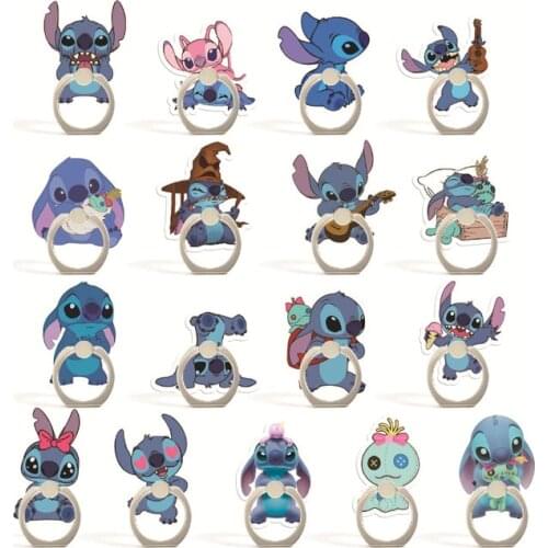 Cartoon Animal Stitch Car Mobile Phone Stand Holder Finger Ring Smartphone Holder Stand For iPhone 11 Huawei All Phone