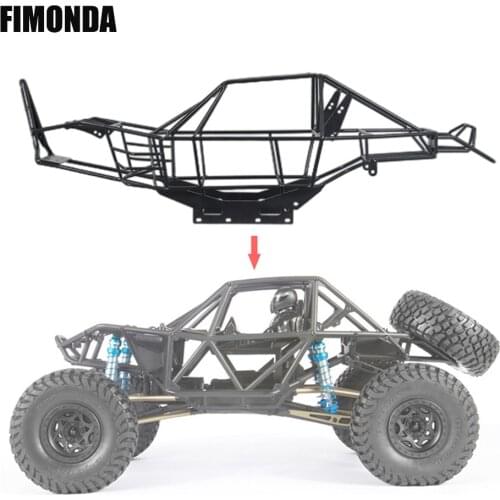 Metal Roll Cage Assembly Full Tube Frame Chassis for 1/10 RC Crawler Axial RR10 Bomber 90053 90048 Rock Racing Rig Upgrade Parts