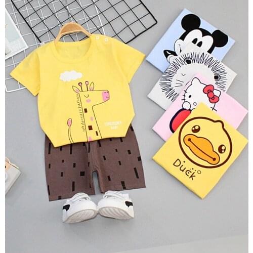 Two Piece Childrens Suit Baby Cotton Set Kids Clothes Girls Baby Girl Summer Clothes Kids Clothing Girls Outfits