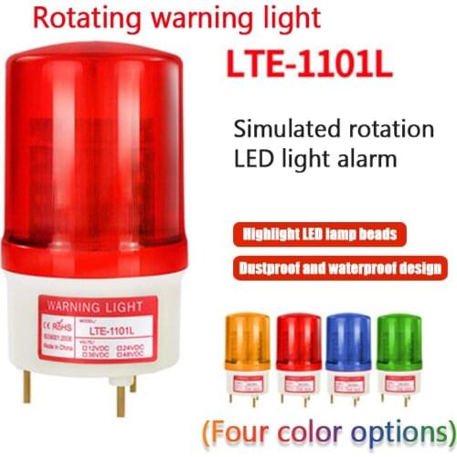 LTE-1101L rotating warning light sound and light alarm warning light flashing indicator 220V24V12V silent