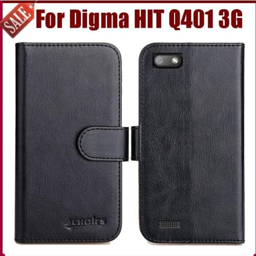 Hot Sale! Digma HIT Q401 3G Case New Arrival 6 Colors High Quality Flip Leather Protective Cover Phone Case