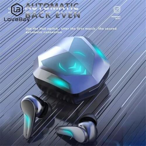 Gaming Headsets 65ms Low Latency TWS Bluetooth 5.1 Headphone Sound Positioning Wireless Earphone Noise Cancelling Gaming Earbuds