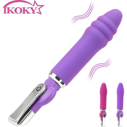 IKOKY Sex Toys for Women Female Masturbator 20 Frequency G-spot Massager Clitoris Stimulator Threaded vibrator Dildo Vibrator