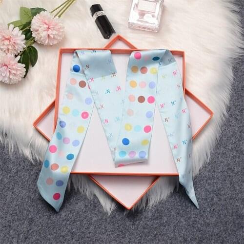 Classic Bag Scarf Womens Silk Scarf Fashion Luxury Brand Hairband Shirt Tie Wrap Handle Wrist Small Strip Ribbon Girl Headscarf
