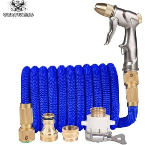 Brand 25ft-100ft Retractable Garden Water Gun Magic Water Pipe EU High Pressure Car Wash Hose Garden Watering Nozzle