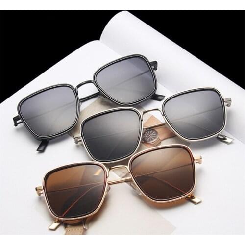 VWKTUUN Square Vintage Sunglasses Men Steampunk Sun glasses For Mens Outdoor Thick Frame Shades UV400 Mirror Eyewear