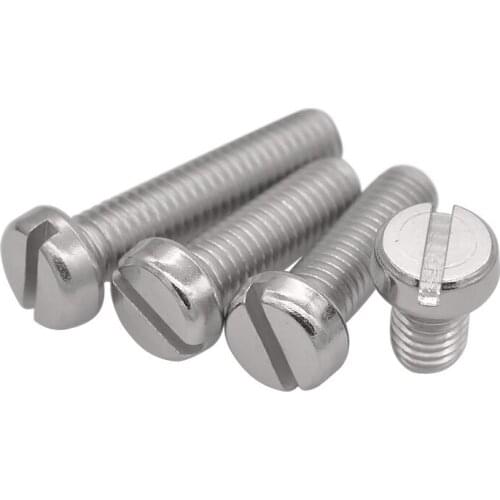 10pcs M4 stainless steel Slotted screw machine screws 6mm-30mm length