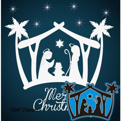 104*70mm The Birth of Jesus New Metal Cutting DIES Stencil DIY Scrapbook Embossing Card Craft Template Paper Photo Album