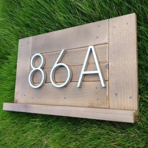 12cm Big 3D Modern House Number Door Home Address Numbers for House Number Digital Door Outdoor Sign Plates 5 Inch. #0-9 Silver