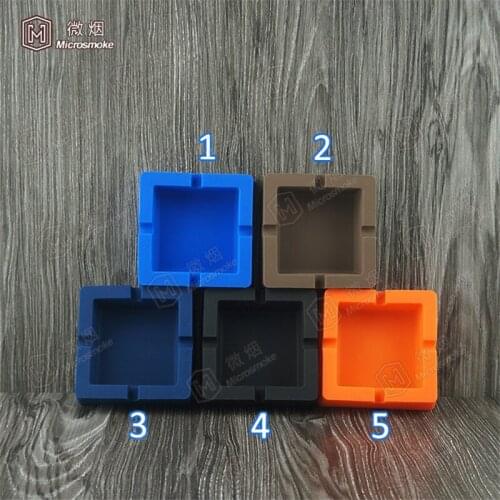 2pc New Soft Eco-Friendly Pocket square Shatterproof smoking Cigar Rubber FDA Silicone Ashtray Ash 9*3cm RHS Smokeless Wholesale