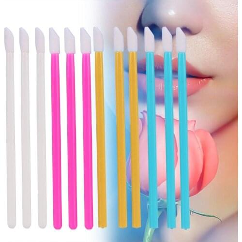 200Pcs/pack Lip Brush Disposable Lip Gloss Lipstick Applicator Make Up Cosmetic Tool 7 Colors for Choose