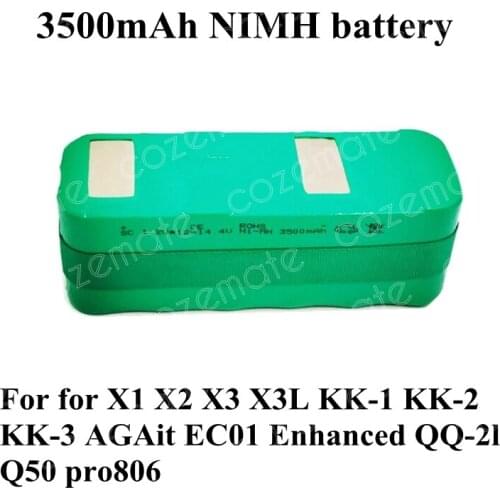 3000mah 14.4v ni-mh battery 14.4v vacuum cleaner battery for X1 X2 X3 X3L KK-1 KK-2 KK-3 AGAit EC01 Enhanced QQ-2l Q50 pro806