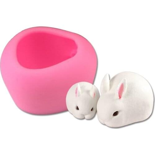 Doinb Sugarcraft 3D Rubbit Silicone Fondant Mold Cake Decorating Tools Chocolate Baking Mold Gypsum clay Moulds