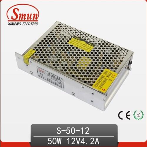 50W 12V 4.2A Power Supply LED Strip Light AC to DC 50W 12V 4.2A Power Supply AC DC Converter S-50-12