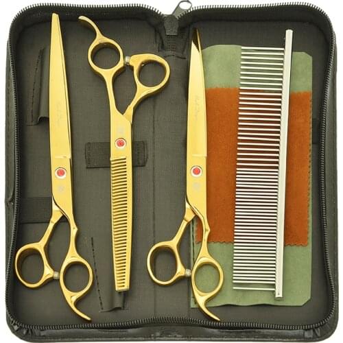 8.0" Purple Dragon Pets Scissors for Dog Grooming Big Dogs Cutting Shears 7.5" Animals Thinning Scissor Cat Trimmer Tools B0049B