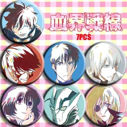 Anime Blood Blockade Battlefront Leonardo Watch K·K Klaus Zapp Renfro Chain Sumeragi Zed O'Brien Cosplay Bedges Collect Badge