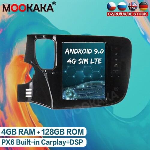Android 9.0 128GB Tesla Screen Car Radio GPS Navigation For Mitsubishi OUTLANDER 2014 - 2019 Auto Multimedia Player Stereo Unit