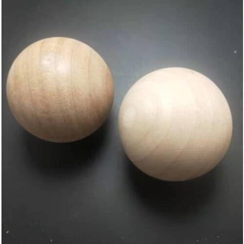 Freeshipping natural color 50mm wooden ball, without clear varnish for wholesale