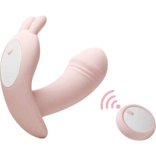 Wireless Remote Control Wearable Vibrator Rabbit G Spot Dildo Vibrator Clitoris Stimulation Vibrating Sex Toys for Women Q02