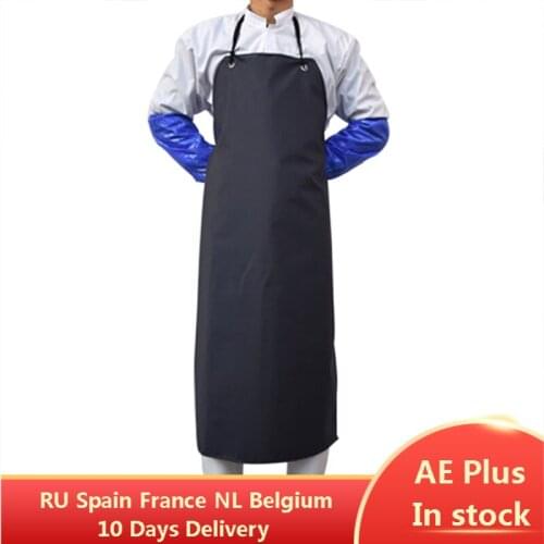 Sleeveless PVC Apron Waterproof Butchers Aprons for Woman Anti-Oil Chef Cooking Apron for Men Cleaning Butchers Tools