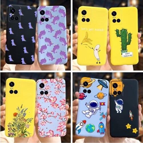 For Vivo S10 Pro V2121A Case 6.44" Fashion Flowers Astronaut Painted Matte Cover For VivoS10 S 10 S10Pro 2021 Fundas Soft Bumper
