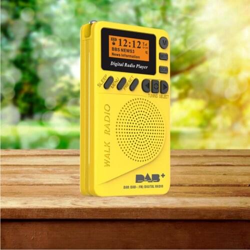 DAB Digital Radio Play FM Portable MP3 Player With LCD Display Screen Multimedia Loudspeaker Player Automatic Search Mini