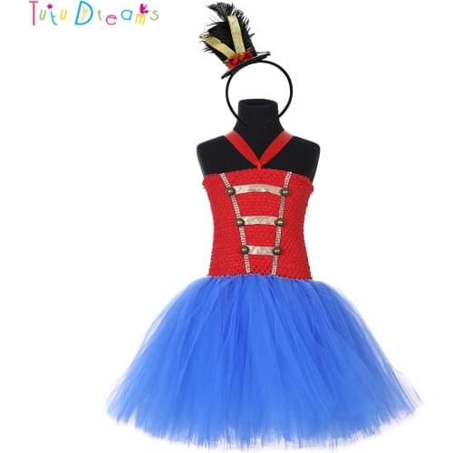 Kids Nutcracker Tutu Dress and Hat Girls Toy Soldier Birthday Party Cosplay Cartoon Costume For Halloween Carnival Dress Up Wear