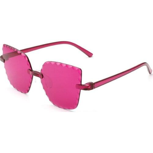 Kids Rimless Sunglasses Children One Piece Gafas Cat Eye Sun Glasses Boys Shades Girls Oculos Child Eyewear