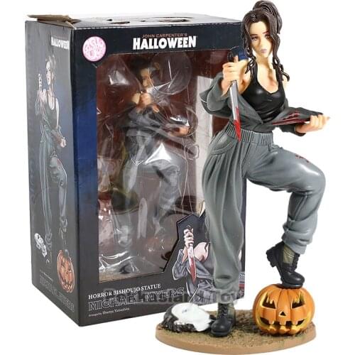 Horror Bishoujo Statue Halloween Michael Myers Freddy Jason Chucky Tiffany PVC Figure Collectible Model Toy